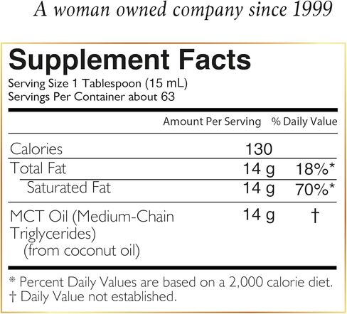 التحكم في شهية زيت MCT للصيام المتقطع - يساعد التمثيل الغذائي على قوة الدماغ وحيويته، وتعزيز الطاقة الطبيعية - خالي من: الغلوتين ومنتجات الألبان وفول الصويا والنباتيين والباليو والكيتو - 32 أونصة سائلة مصنوعة من جوز الهند in Kuwait