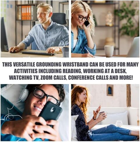 WAUZOBLE Grounding Wrist Strap, Ground Strap with 15 Ft Grounding Cord, Grounding Therapy Band for Improves Sleep, Reduces Pain and Inflammation, Increases Energy in Kuwait