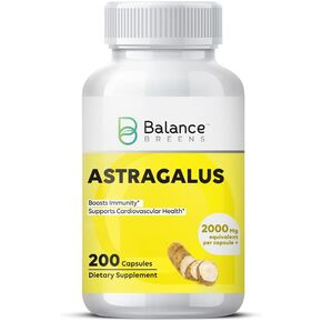 Balancebreens Astragalus Root 2000 mg - 200 Capsules - Health Supplement Supports Cardiovascular Health and Healthy Immune Functions in Kuwait