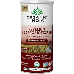 ORGANIC INDIA Psyllium Husk Pre & Probiotic Fiber - Psyllium Husk Powder, Keto, Paleo, Vegan, Gluten Free, Dietary Fiber Power, Psyllium Husk Whole - Original Flavor, 10 Oz Bag in Kuwait