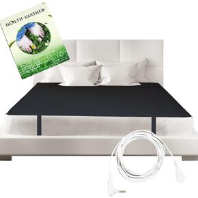 Grounding Mat for Bed, Grounding Mattress Cover Pad for Improve Sleep, Conductive Carbon Leatherette Earth Mat Grounding Pad (54 * 78inch)