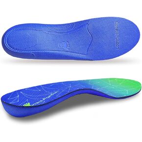 Plantar Fasciitis Feet Insoles Arch Supports Orthotics Inserts Relieve Flat Feet, High Arch, Foot Pain for Both Women and Men (Mens 6-6 1/2 | Womens 8-8 1/2, Blue)