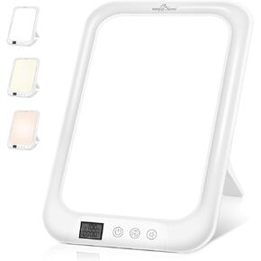 Easy@Home Light Therapy Lamp Rechargeable: LED Light Therapy Energy Lamp UV-Free with 10000 Lux | Sun Lamp with 3 Color Adjustable Brightness Levels | Timer Memory Function ELT-492-WT in Kuwait