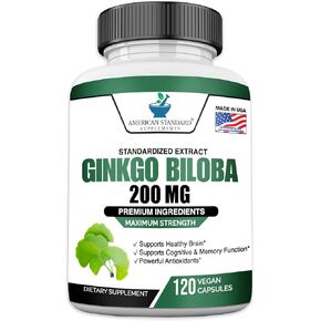 Ginkgo Biloba Extract 200mg, Organic Ginkgo Biloba Extract, Ginkgo Biloba Supplements, Ginkgo Biloba Extract, Ginkgo Biloba Organic, Ginkgo Biloba Pills, Ginkgo Biloba Capsules, 120 Vegan Capsules in Kuwait
