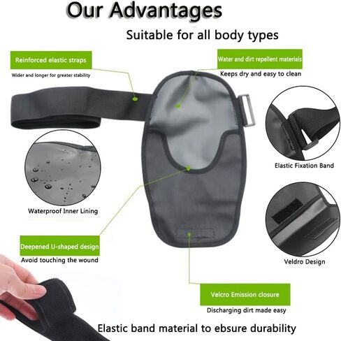Ostomy Bag Cover with Adjustable Fixation Band, Breathable Ileostomy Supplies, Ostomy Pouch Stretchy Colostomy Bag Cover for Colonoscopy Ileostomy Stoma Care Supplies (Blue Breathable) in Saudi Arabia