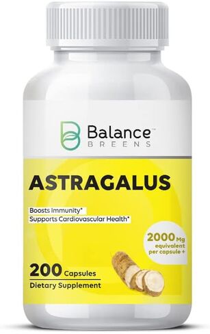 Balancebreens Astragalus Root 2000 mg - 200 Capsules - Health Supplement Supports Cardiovascular Health and Healthy Immune Functions in Kuwait