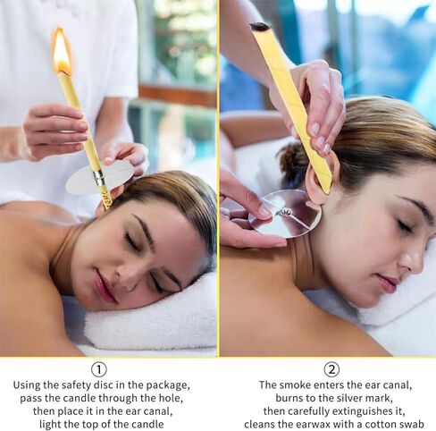 Beeswax Ear Candles Wax Removal，16Pcs Ear Wax Removal, Earwax Remover Ear Cleaning Tool,Wax Remova in Kuwait