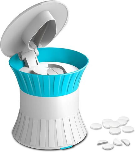 TALVOLC M Pill Cutter and Splitter for Small or Large Pills - [3 in 1] - Tablets Crusher Grinder - Pills Cutter with Small Pill Box Organizer, Portable Travel Sized- Multifunction in Kuwait