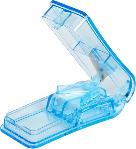 Pill Cutter for Small Pills, Blue Tablet Splitter with Blade Guard, Safety Medicine Slicer, Medication Vitamin Divider Cutting Drugs Cleanly in Saudi Arabia