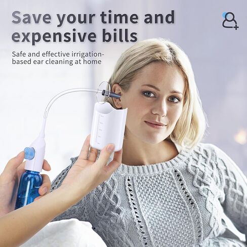 Ear Wax Removal, Manual Ear Irrigation Flushing System, Ear Wax Removal Tool, Safe and Effective Ear Cleaning Kit, Ear Cleaner - Includes Basin,10 Tips in Kuwait