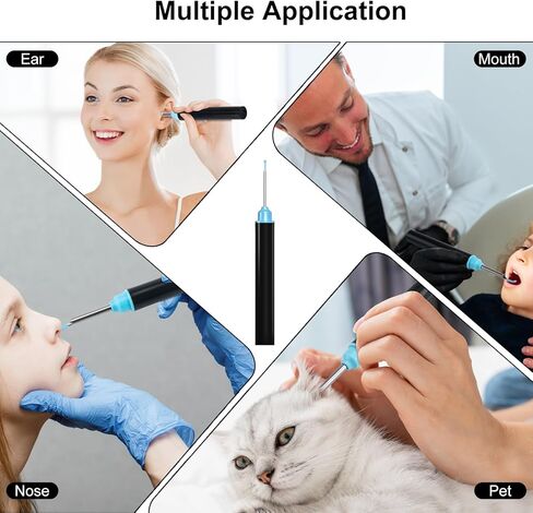 كاميرا مجموعة إزالة شمع الأذن من Thlevel، منظف الأذن البصري 1080 بكسل، مجموعة إزالة شمع الأذن المحدثة مع 6 مصابيح و7 قطع مجموعة أذن لأجهزة iPhone، وipad، وAndroid/الكبار، والأطفال، والحيوانات الأليفة. in Kuwait