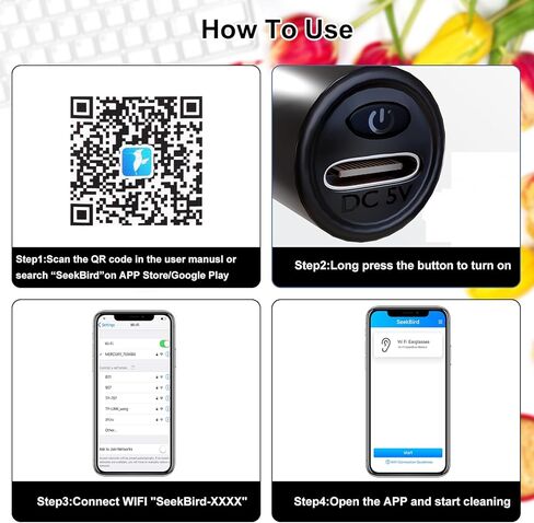 كاميرا مجموعة إزالة شمع الأذن من Thlevel، منظف الأذن البصري 1080 بكسل، مجموعة إزالة شمع الأذن المحدثة مع 6 مصابيح و7 قطع مجموعة أذن لأجهزة iPhone، وipad، وAndroid/الكبار، والأطفال، والحيوانات الأليفة. in Kuwait