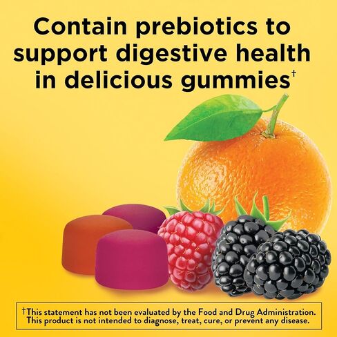 Nature Made Fiber Gummies 5 جم لكل حصة، مكمل ألياف لدعم صحة الجهاز الهضمي، 90 علكة، كمية تكفي لمدة 30 يومًا in Saudi Arabia