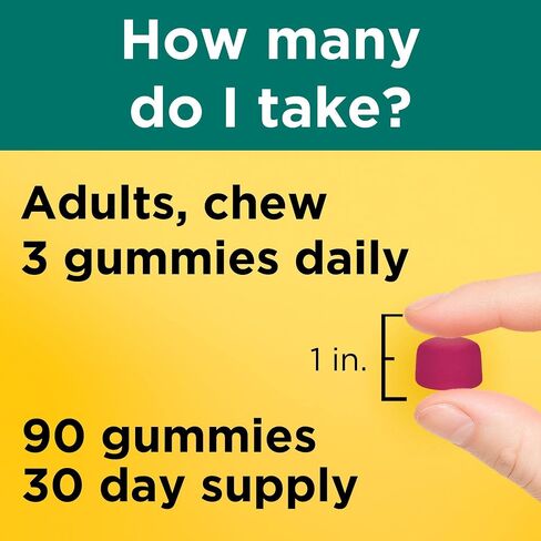 Nature Made Fiber Gummies 5 جم لكل حصة، مكمل ألياف لدعم صحة الجهاز الهضمي، 90 علكة، كمية تكفي لمدة 30 يومًا in Saudi Arabia