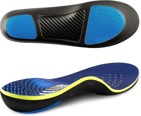 نعال داخلية من ألياف الكربون من ZAIWOO - دعم يزيد عن 280 رطلاً للقدم المسطحة، وتخفيف آلام التهاب اللفافة الأخمصية - حشوات دعم القوس، نعل داخلي لأحذية العمل للرجال والنساء - نعال للوقوف طوال اليوم in Kuwait