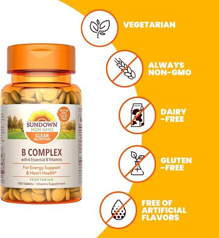 صن داون ناتشورالز مركب فيتامين بي 100% ار دي في، 100 قرص (عبوة من 3) (قد تختلف التعبئة) in Kuwait