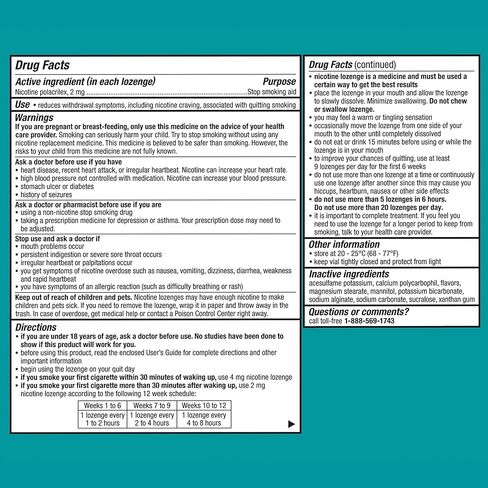 Nicorette 2 mg Mini Nicotine Lozenges to Help Quit Smoking with Behavioral Support Program - Mint Flavored Stop Smoking Aid, 81 Count in Kuwait
