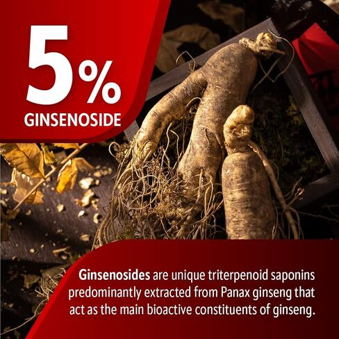 GEO BOUNTY Ginseng, Ginseng Supplements Capsule, Premium Red 3140mg (Ginsenoside 5%) Panax Red Ginseng Intensive 60 Capsules (extracto de cápsulas de Ginseng) Adaptogen (Maca Root) Made in USA in Saudi Arabia