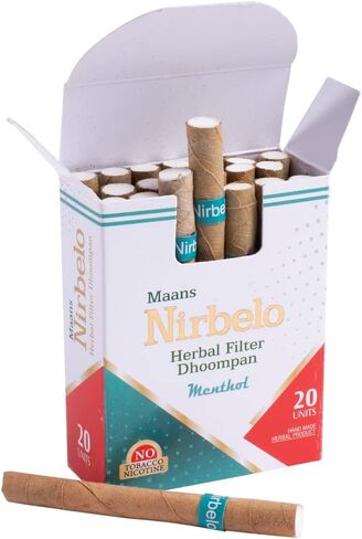 Herbal Cigarillos for Quit Smoking, 100% Tobacco & Nicotine Free, Nature's Alternative, Clove Mint Flavor, 20 Cigarettes, Pack of 1 in Kuwait