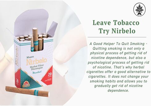 Herbal Cigarillos for Quit Smoking, 100% Tobacco & Nicotine Free, Nature's Alternative, Clove Mint Flavor, 20 Cigarettes, Pack of 1 in Kuwait