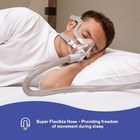 أنبوب OMOTIYA CPAP - أنبوب CPAP عالمي بطول 6 أقدام - متوافق مع معظم الآلات والأقنعة، خرطوم CPAP مقاس 19 مم - موصلات 22 مم، مرن خفيف الوزن، خالي من الرائحة، عبوتان in Kuwait