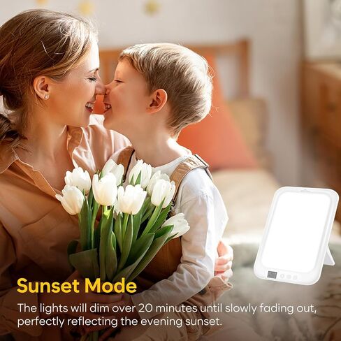 مصباح العلاج بالضوء Easy@Home قابل لإعادة الشحن: مصباح طاقة العلاج بالضوء LED خالي من الأشعة فوق البنفسجية مع 10000 لوكس | مصباح شمسي مع 3 مستويات سطوع قابلة للتعديل | وظيفة ذاكرة المؤقت ELT-492-WT in Kuwait