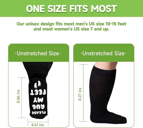 جوارب FENGLE لمرضى السكري لتورم القدمين، جوارب طبية مضحكة بنمط فكاهي، جوارب للمستشفى مع مقابض للنساء والرجال، 4 أزواج in Kuwait