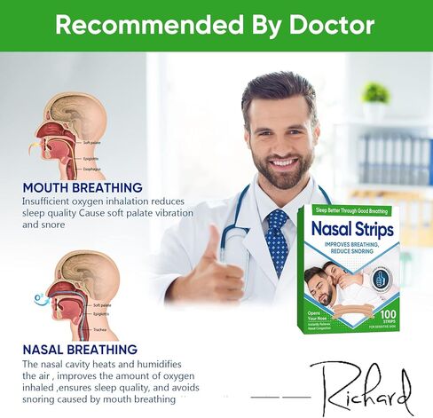 Nasal Strips,Extra Strength Nasal Strips for snoring, 100 Count | Effective Anti-Snoring to Enhance or Improve Nasal Breathing,Comfortable Snoring Solution & Nasal Congestion Relief Caused by Colds in Kuwait