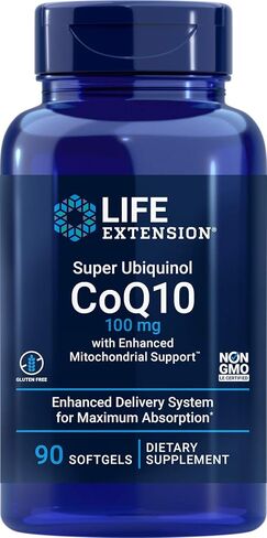 Life Extension COQ10 Super Ubiquinol 100mg with Enhanced Mitochondrial Support, 90 Softgels in Saudi Arabia