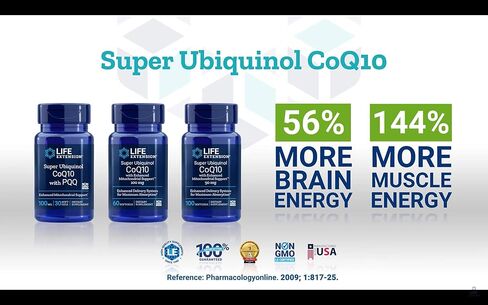 Life Extension COQ10 Super Ubiquinol 100mg with Enhanced Mitochondrial Support, 90 Softgels in Saudi Arabia