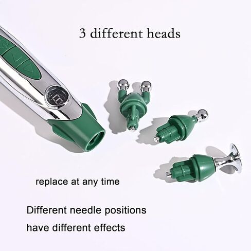 قلم تدليك إلكتروني للوخز بالإبر والكى برأس مزدوج، علاج لتخفيف الألم، أدوات قوية لتخفيف الألم بقلم ميريديان للطاقة، ملحقات 3 في 1 in Kuwait
