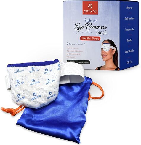 قناع تسخين مضغوط أحادي العين وسادة قابلة للاستخدام في الميكروويف للعلاج المهدئ فائق الامتصاص وقابل للغسل وإعادة الاستخدام للعيون الجافة والعيون الوردية والانتفاخ in Kuwait