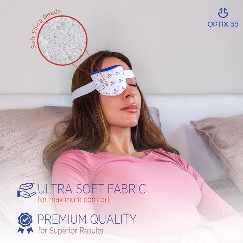 قناع تسخين مضغوط أحادي العين وسادة قابلة للاستخدام في الميكروويف للعلاج المهدئ فائق الامتصاص وقابل للغسل وإعادة الاستخدام للعيون الجافة والعيون الوردية والانتفاخ in Kuwait