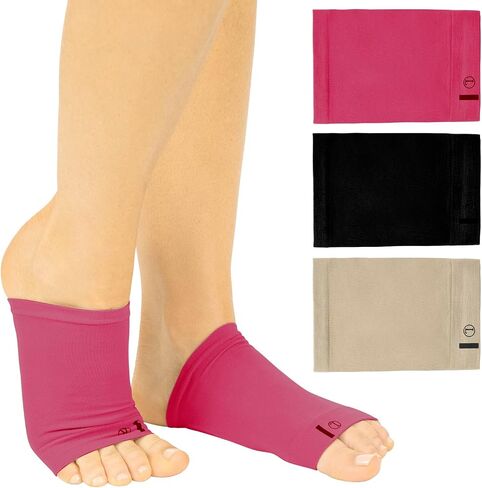 Vive Arch Support Sleeves - Compression Bands for Plantar Fasciitis, Foot Care, Heel Spurs, Flat and Fallen Arches and Feet Pain Relief - Orthotic Gel Cushion Sock Brace - for Men and Women - (Pair) in Saudi Arabia
