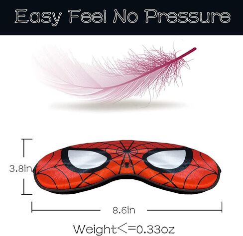 Mukveitn Silk Sleep Mask, 1PACK Kids Eye Mask with Adjustable Head Strap for Sleeping Boys Women Men Travel Party Supplies (1 Piece Storage Bag) in Kuwait