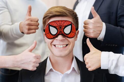 Mukveitn Silk Sleep Mask, 1PACK Kids Eye Mask with Adjustable Head Strap for Sleeping Boys Women Men Travel Party Supplies (1 Piece Storage Bag) in Kuwait