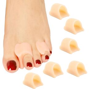 أوليفيا صامويل جل فاصل أصابع القدم، فواصل أصابع القدم، مصحح الورم، وسائد وسائد الورم لمنع الاحتكاك وتخفيف الضغط، مصحح أصابع القدم المطرقة للرجال والنساء (6 عبوات) in Kuwait