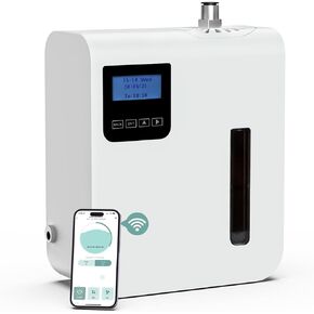 Smart Scented Air Machine Bluetooth and WiFi, Waterless Essential Oil Diffuser 300ml, HVAC Essential Oil Scent Diffuser for Offices Homes Hotels Commercial Buildings Up to 1500 Sq. Ft in Saudi Arabia