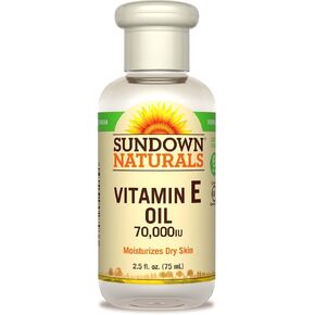 زيت Sundown فيتامين E 70000 وحدة دولية، يعزز صحة البشرة، 2.5 أونصة سائلة (75 مل)، عبوة من 3 قطع (قد تختلف التعبئة) in Kuwait