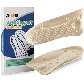 ضبان جل للتدليك لتخفيف آلام الكعب والقوس طوال اليوم من ZAIWOO، طول 3/4 للرجال والنساء، زوج واحد (S، بيج) in Kuwait