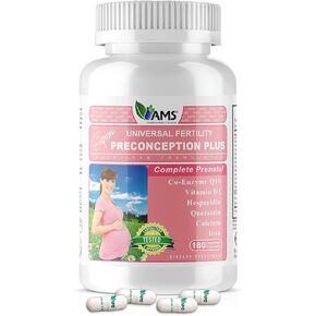 America Medic & Science Preconception Plus (180 Capsules) Conception and Fertility Supplement | Physician Formulated Pills to Support Conception | Prenatal Vitamins Best for Women Trying to Conceive in Saudi Arabia