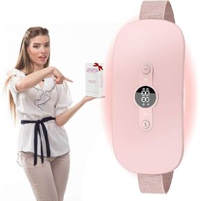 Portable Heating Pad, Electric Heating Pad for Back Pain Relief Cramps,Menstrual Heating Pad Fast Heating Belly Wrap Belt with 6 Heat Levels, 6 Vibration Modes Gift for Women Girl Wife Girlfriend in Saudi Arabia