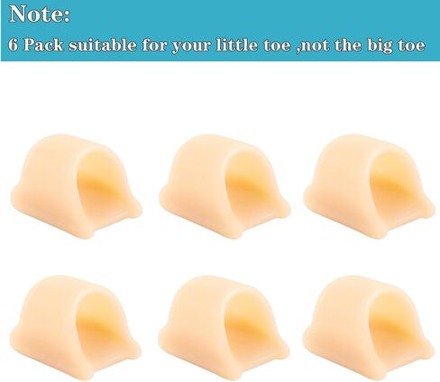 أوليفيا صامويل جل فاصل أصابع القدم، فواصل أصابع القدم، مصحح الورم، وسائد وسائد الورم لمنع الاحتكاك وتخفيف الضغط، مصحح أصابع القدم المطرقة للرجال والنساء (6 عبوات) in Kuwait