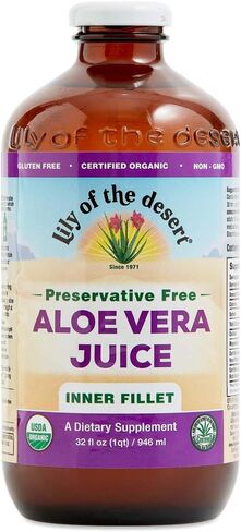 عصير زنبق الصحراء، خالي من المواد الحافظة، عصير الألوفيرا، 32 أونصة سائلة (946 مل) in Kuwait