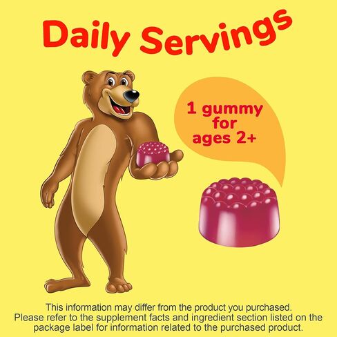 مكمل غذائي يومي بفيتامين D3 من ليل كريترز للأطفال، لدعم المناعة والعظام، بنكهات الخوخ والتوت، 60 علكة in Kuwait