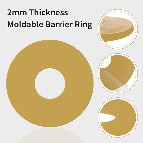 10Pcs Ostomy Barrier Rings, Moldable Ostomy Rings, Hydrocolloid Skin Extender Rings for Colostomy Bags,Sting-Free Ostomy Supplies in Saudi Arabia