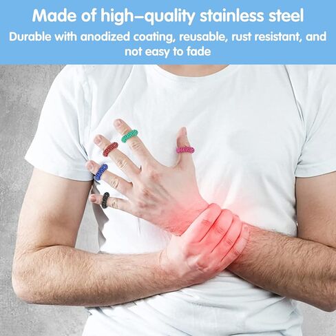 كومباني AINRVTEERS حلقات العلاج بالابر لتدليك الاصابع، حلقات العلاج بالابر لتعزيز الدورة الدموية وتخفيف التوتر بمقاسين تلبي جميع انواع الاشخاص in Kuwait