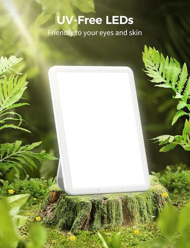 CHLLEN Light Therapy Lamp, Ultra-Thin Uv-Free 10000 Lux Therapy Light, Adjustable Brightness Levels, 30mins Timer, 90° Rotatable Stand，Light Therapy Lamp Memory Function for a Happy of Life in Saudi Arabia