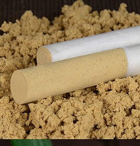 Moxa Stick for Moxibustion, Golden Moxa Roll Strip Wild Wormwood Moxa Bar for Moxibustion Health Care Heat Treatment-10pics in Kuwait