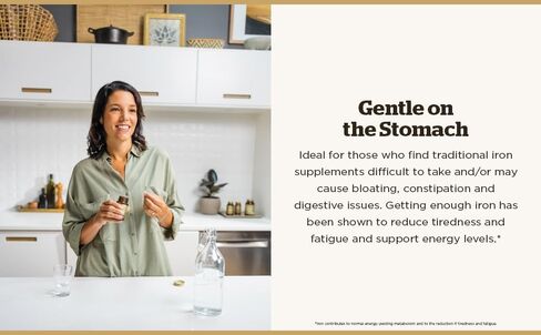Solgar Gentle Iron (Iron Bisglycinate) 25 mg - 90 Vegetable Capsules - Non-Constipating, Gentle on Your Stomach - Gluten Free - 90 Servings in Saudi Arabia